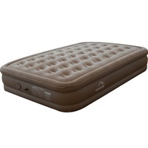 쿠디 에어매트 휴대용 야외 캠핑 자충 매트리스 40cm, 베이지