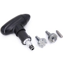 포츠킨 골프화 스파이크 징 교체 공구 렌치 세트, 블랙, 1세트