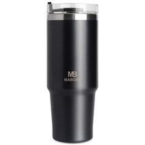 마보스 이중진공 대용량 텀블러 M-1000, 블랙, 890ml