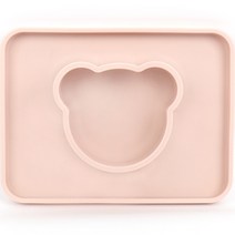 투데코 실리콘 안녕베어 이유식 플레이트, 베이비핑크, 단품