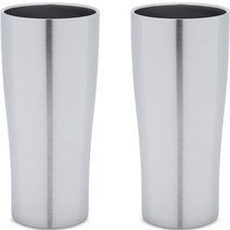 Sisem 스텐 304 진공 이중컵 텀블러 420ml, 실버, 2개