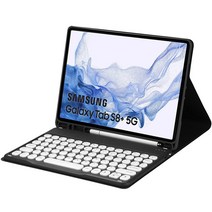 태블리스 태블릿PC S펜수납 북커버 블루투스 키보드 케이스 AK-32, 블랙