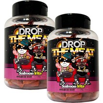 코코브라운드랍더미트 강아지용 간식 연어 & 옵티멈비타민, 혼합맛(돈피/연어), 200g, 2개