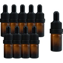 선동상사 스포이드 에센스 에센셜 오일 용기 5ml, 갈색, 10개