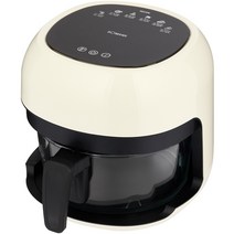 보만 저소음 글래스팝 유리 에어프라이어 4L, AF41EG1I, 아이보리