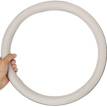 모런 순정형 가죽 패턴 실리콘 핸들커버 원형, 바닐라베이지