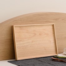 아이코닉하우스 하버 우드 사각 트레이, 내추럴