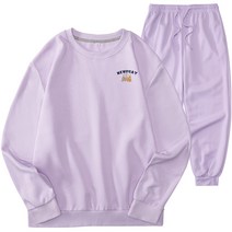 포밸런 남성용 스탠다드핏 뉴키 스몰로고 스웨트셔츠 + 조거팬츠 세트