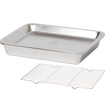 홈파워 스테인레스 사각 트레이 3종 세트, 트레이 + 채망 + 채반