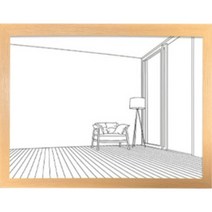 LED 그림 액자 무드등 대형, 여름 창밖