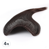 픽앤웨어 여자 긴머리용 헤어뽕 미디움 부분가발 11 x 26 cm, 투톤 브라운, 4개