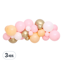 파티마트 풍선 가랜드 클라우드 만들기 DIY 세트, 피치핑크, 3세트