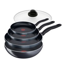 테팔 티타늄 익스피리언스 후라이팬 5종세트, 그레이, 프라이팬 20cm + 프라이팬 24cm + 프라이팬 28cm + 볶음팬 28cm + 유리뚜껑 28cm