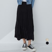 아피나르 링클 밴딩 롱 스커트