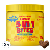 붐붐포 강아지 슈퍼바이트 종합 멀티 케어 5in1 영양제 50p, 3개, 면역력 강화