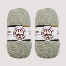 DIKTAS 마담카튼 면사 아크릴 혼합 뜨개실 2p, 20.안개