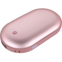 [애니클리어cr] 애니클리어 USB 충전식 보조배터리 케이블 겸 휴대용 손난로 전기 핫팩, iGPB-HOT3, 핑크