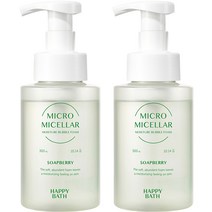 해피바스 마이크로미셀라 솝베리 모이스춰 버블 클렌징 폼, 2개, 300ml