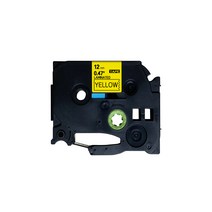 브라더 호환 라벨테이프 12mm TZ-631, 노랑바탕 + 검정글자