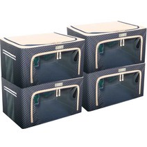 마이닝 모던 리빙박스 66L, 도트네이비, 4개