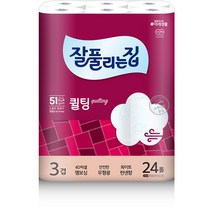잘풀리는집 퀼팅 롤화장지 30m, 24롤, 1팩