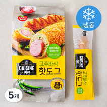 퀴진 고추바삭 핫도그 (냉동), 425g, 5개