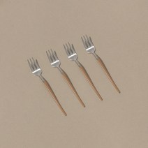 쓰임 마리벨 실버 티포크, 탄, 4개