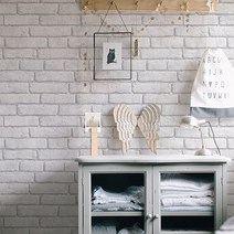 홈앤데코 파벽합지벽지 에코물벽지 49436-1, 라이트그레이