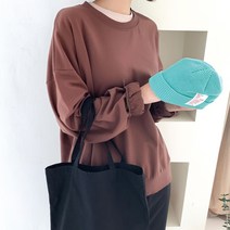 빼빼 여성용 오버핏 라운드넥 맨투맨티셔츠