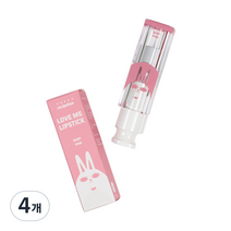 레시피박스 키즈 러브미 립스틱 3.5g, 베이비 핑크, 4개