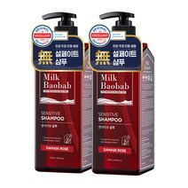 밀크바오밥 센서티브 샴푸 다마스크로즈향, 2개, 500ml