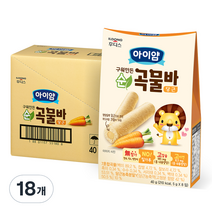 일동후디스 아이얌 구워만든 미니 순곡물바, 당근맛, 18개