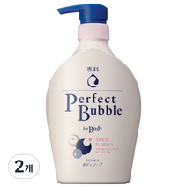 센카 퍼펙트 버블 포 바디워시 스위트 플로럴 N, 500ml, 2개