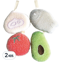 hillo 이지 아크릴 스펀지 수세미 농장, 4개입, 2세트