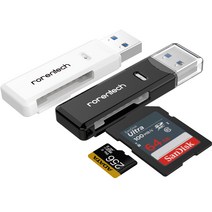 [usb3.019핀확장카드] 로랜텍 USB 3.0 블랙박스 SD카드 멀티 카드 리더기, 화이트