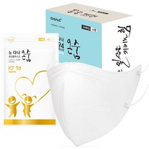 다나마스크 뉴다나 온숨 마스크 화이트 소형 KF94, 50매, 1개