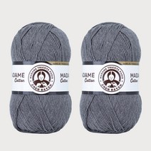 DIKTAS 마담카튼 면사 아크릴 혼합 뜨개실 2p, 51.그레이