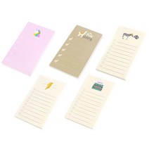 인디케이 투두리스트 메모지 5p, 혼합 색상, 1세트