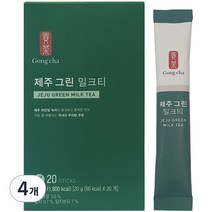 공차 제주 그린 밀크티, 20g, 20개입, 4개