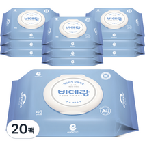 앙블랑 비데랑 패밀리 비데티슈 캡형, 46매, 20팩