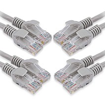 칼론 CAT5 2m 랜선 랜케이블, 그레이, 4개
