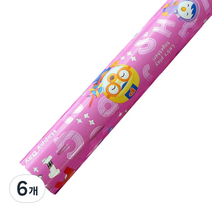 뽀로로 증착롤 포장지 대 53cm x 12m, 핑크, 6개