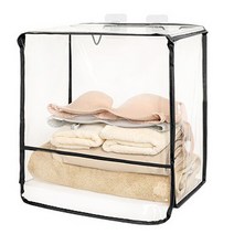 욕실 방수 수건 정리함, 사각블랙, 1개