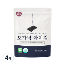 또또맘 오가닉 아이김 20p, 김맛, 4개, 20g