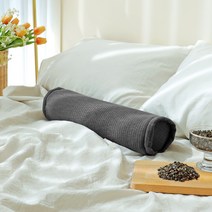 베고자니 순면 줄누빔 메밀 목 베개, 워시드 그레이