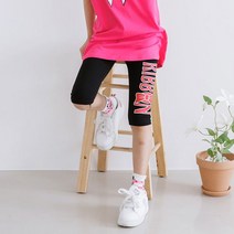 잭키드 여아용 리본 4부 레깅스