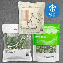친정엄마꾸러미 뚝딱! 다진마늘 280g + 청양고추 400g + 대파 500g 세트 (냉동), 1세트