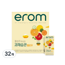 이롬 황성주 과채습관 옐로우, 190ml, 32개