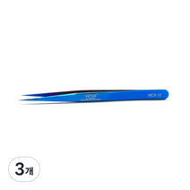 비투스 속눈썹 핀셋 MCS-12, 블루, 3개