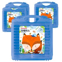 모나미 모니주 크레파스 남 4세트, 24색